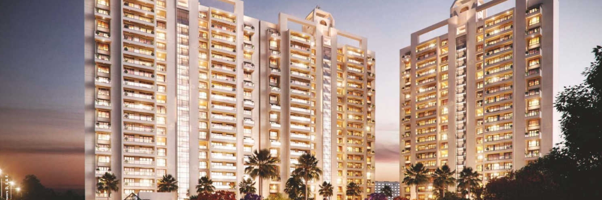 Lodha Estilo 4.5 BHK 2200 sqft carpet luxury apartment interior living room Kharadi Pune