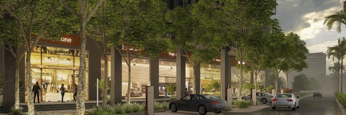 High-end commercial property facade glass elevation Kohinoor Business Towers ready for sale Mundhwa