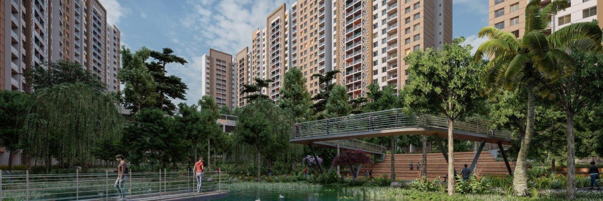 Modern 2BHK master bedroom Kohinoor Kaleido Kharadi Pune premium flats Property Solutions